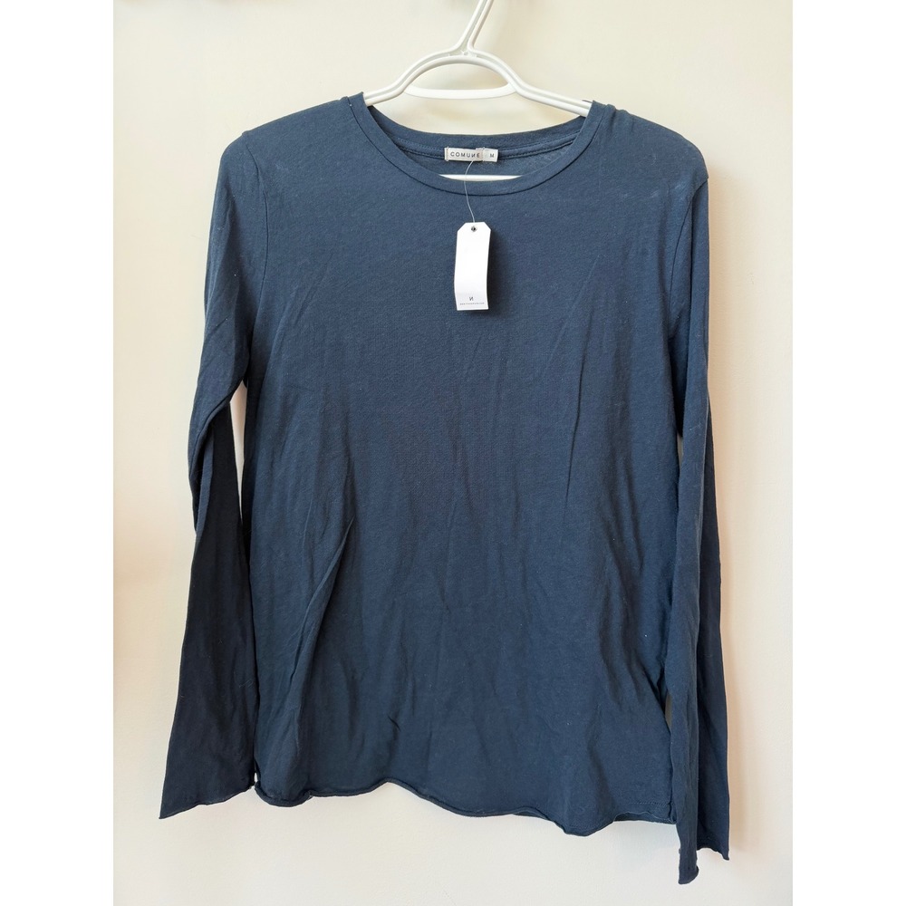 Comune Beverly LS Crew Neck Long Sleeve Tee Uniform Blue C19L62 Navy M
